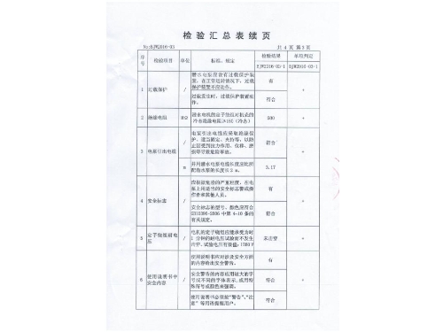 检验汇总表续页